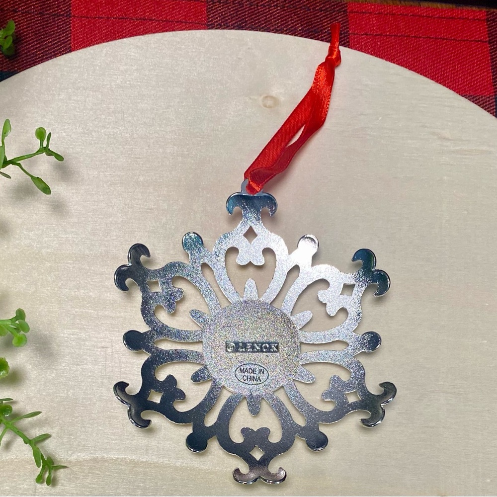 Lenox Silver and Blue Snowflake Ornament - Picture 3 of 5